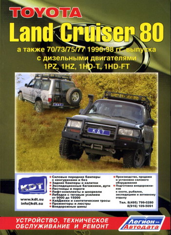 TOYOTA LAND CRUISER 80 1990-1998 дизель Руководство по ремонту